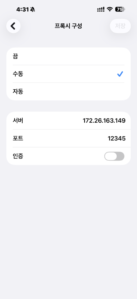 iOS 설정 예시